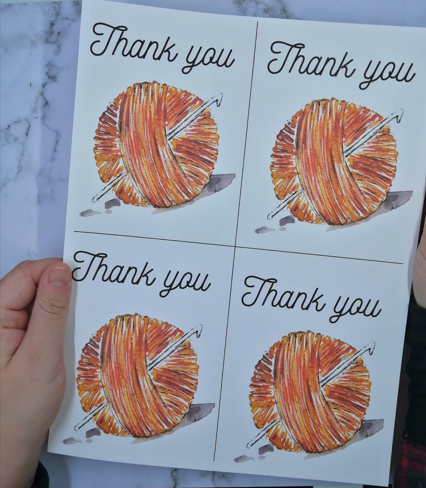 Thank you Card *Orange* (physical print)